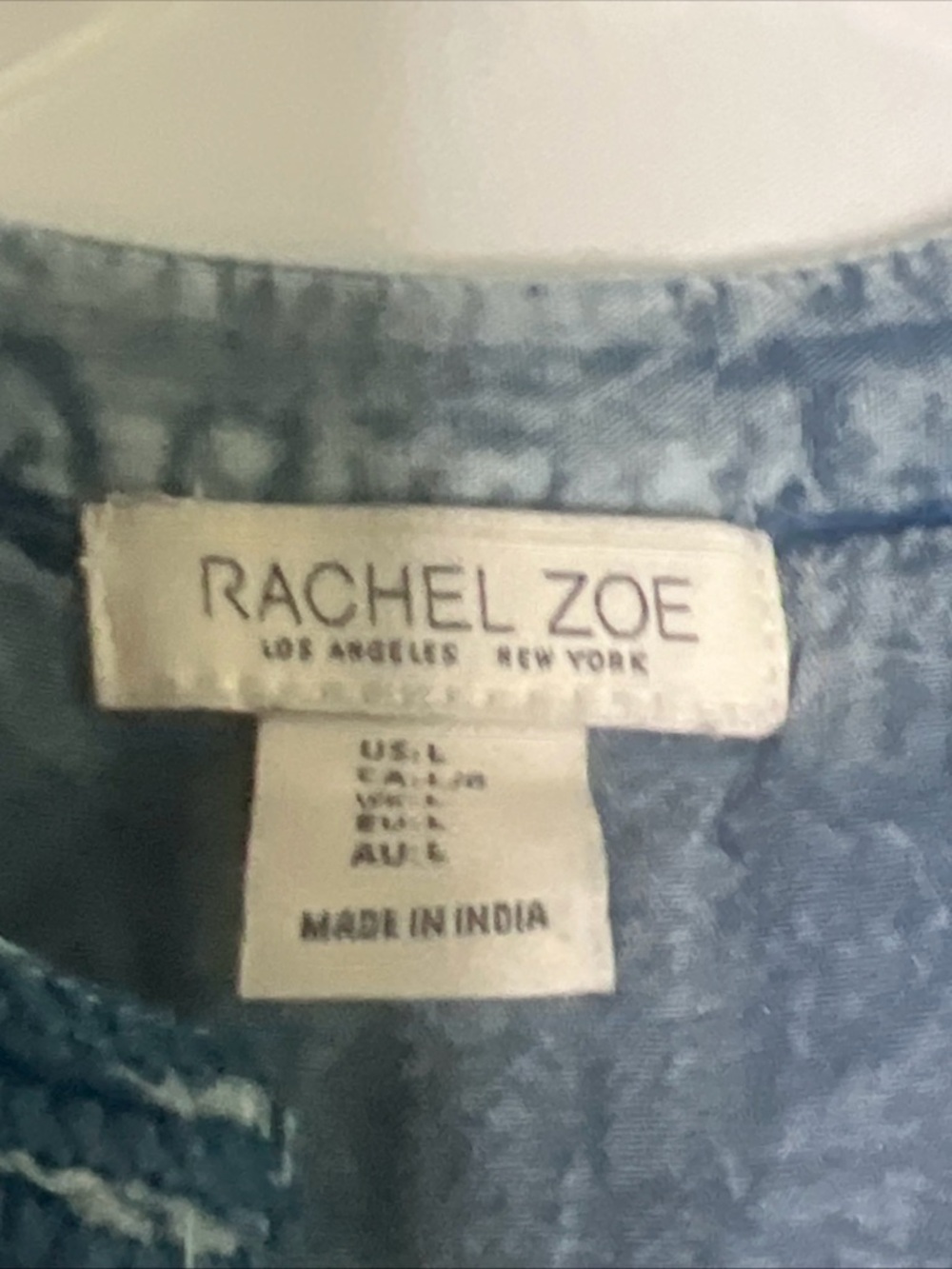 Rachel Zoe Washed Indigo Embroidered Sleeveless Tank - Picture 4 of 9